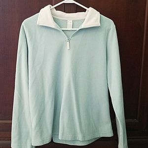 Quarter zip fleece sweater